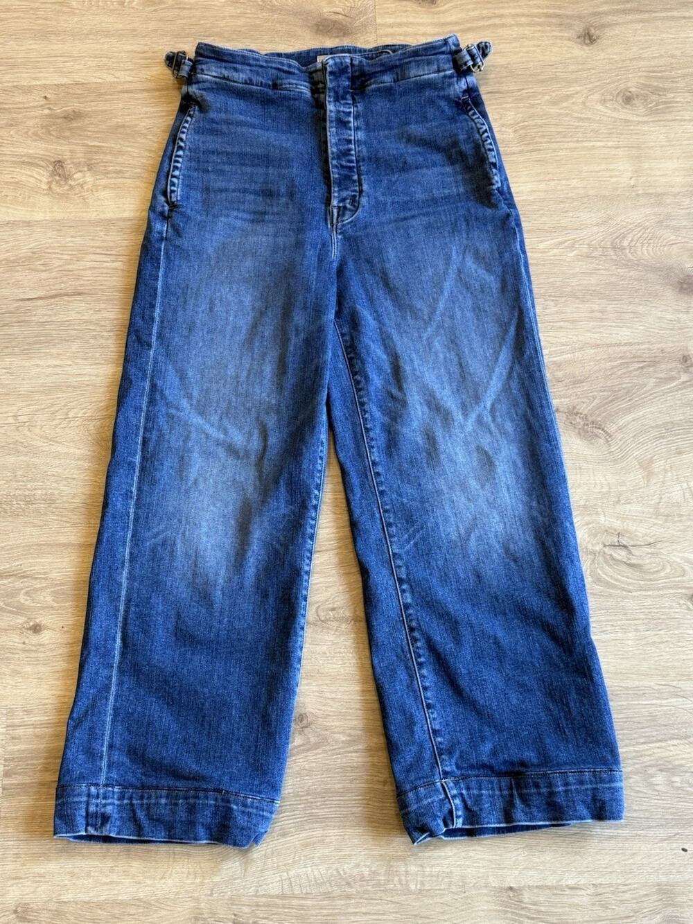 Mother The Cinch Greaser Ankle in Medium Blue Dark and Stormy Night Wash Size 28